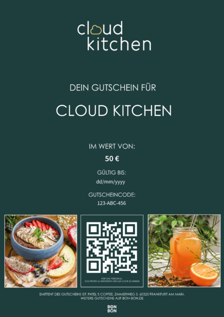 Restaurant-Gutschein für Cloud Kitchen