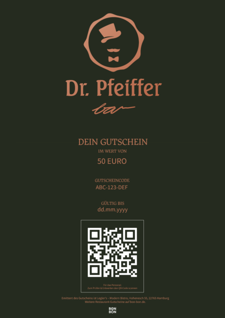 Restaurant-Gutschein für Bar Dr. Pfeiffer