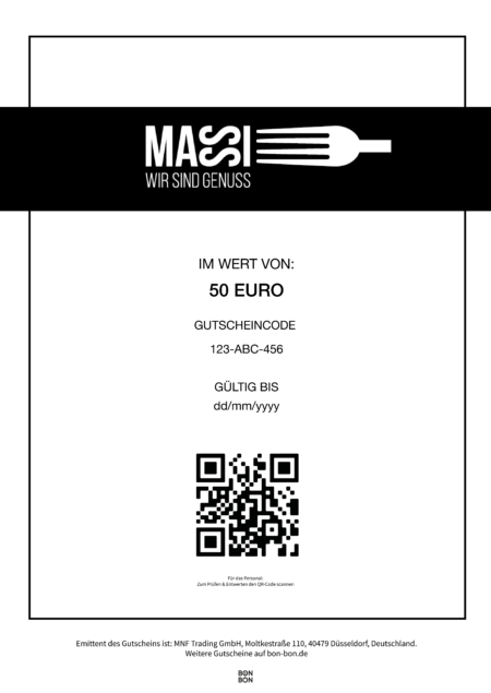 Restaurant-Gutschein für MASSI Restaurant